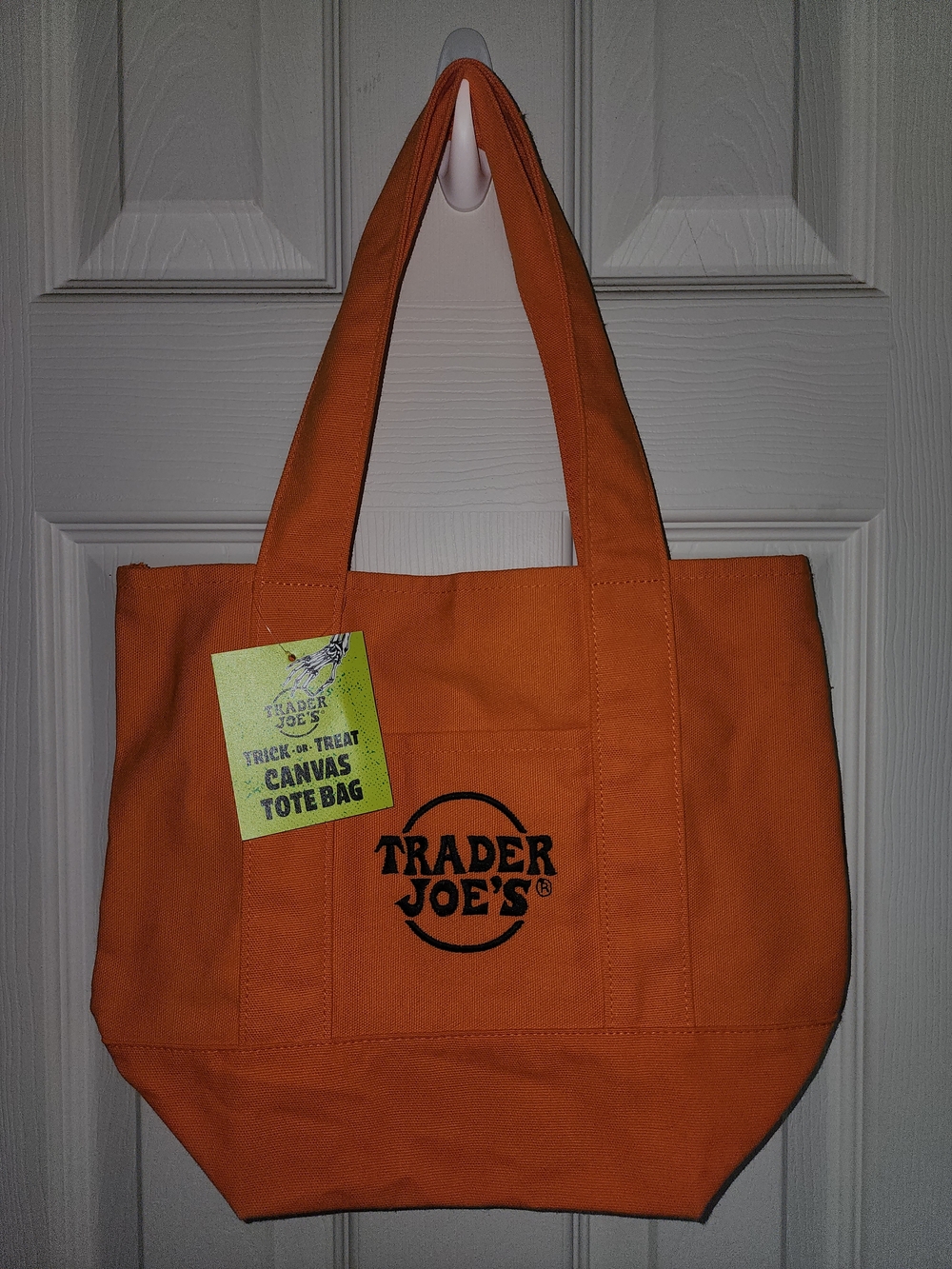 Trader Joe's Orange Canvas Tote Bag
